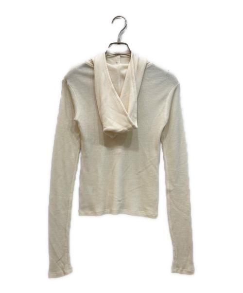 CLANE（クラネ）CLANE (クラネ) WOOL RIB HOODED TIGHT TOPS アイボリー サイズ:1の古着・服飾アイテム