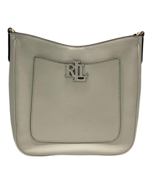 LAUREN RALPH LAUREN（ローレンラルフローレン）LAUREN RALPH LAUREN (ローレンラルフローレン) ペブルド レザー ラージ Cameryn クロスボディ アイボリーの古着・服飾アイテム