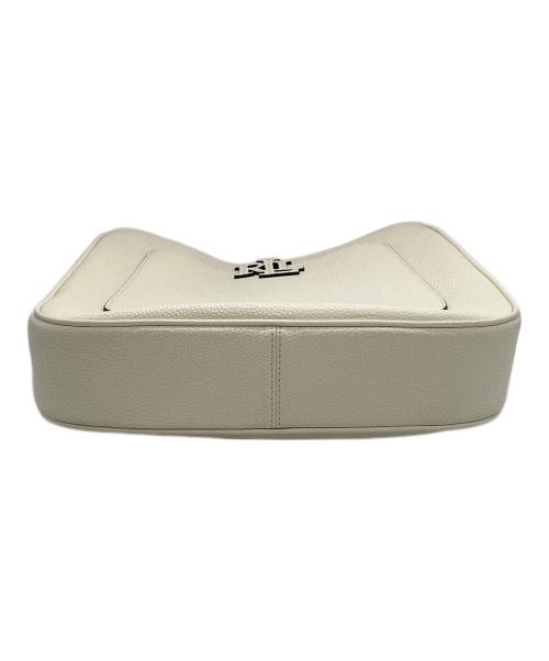 LAUREN RALPH LAUREN（ローレンラルフローレン）LAUREN RALPH LAUREN (ローレンラルフローレン) ペブルド レザー ラージ Cameryn クロスボディ アイボリーの古着・服飾アイテム