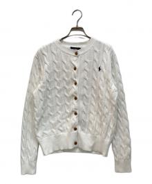 POLO RALPH LAUREN（ポロ・ラルフローレン）の古着「コットン ケーブル カーディガン」｜ホワイト