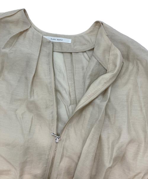 PLAIN PEOPLE（プレインピープル）PLAIN PEOPLE (プレインピープル) シアーキュプラジップブルゾン ベージュ サイズ:9の古着・服飾アイテム