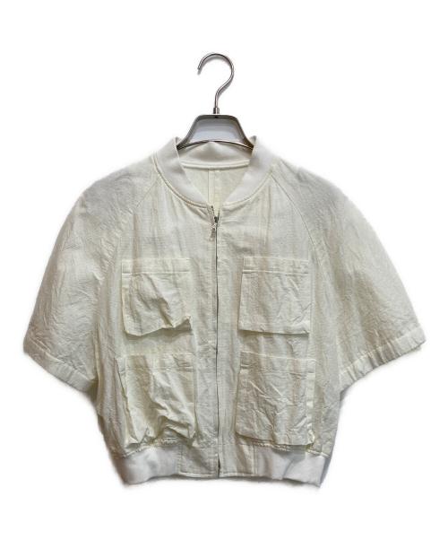 PLAIN PEOPLE（プレインピープル）PLAIN PEOPLE (プレインピープル) コットン混コンパクトブルゾン アイボリー サイズ:9の古着・服飾アイテム