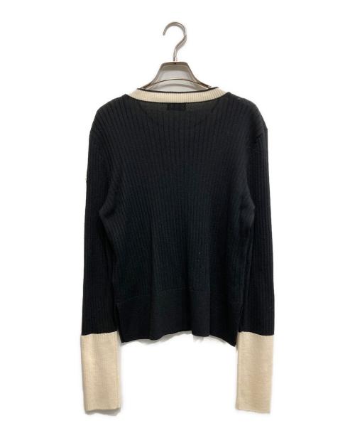 MONCLER（モンクレール）MONCLER (モンクレール) リブニットカーディガン ブラック サイズ:Lの古着・服飾アイテム