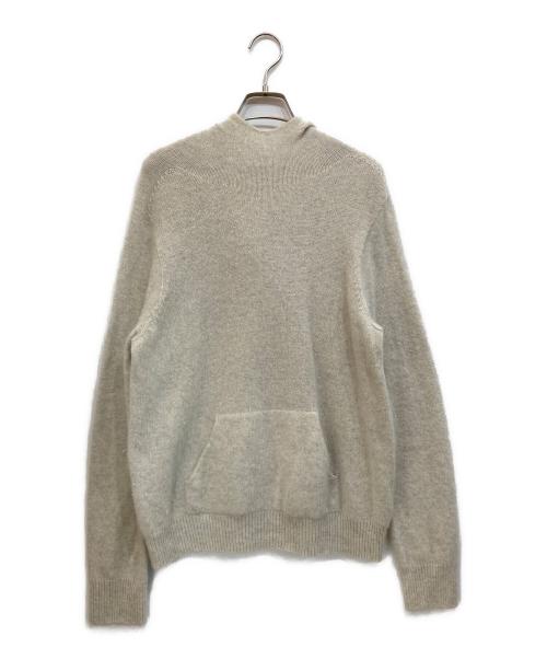 evam eva（エヴァムエヴァ）evam eva (エヴァムエヴァ) カシミヤシームレスパーカー アイボリー サイズ:-の古着・服飾アイテム