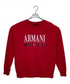ARMANI EXCHANGEアルマーニ エクスチェンジ）の古着「クルーネックスウェット」｜レッド