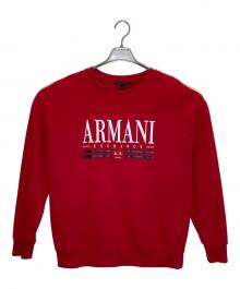 ARMANI EXCHANGE（アルマーニ エクスチェンジ）の古着「クルーネックスウェット」｜レッド