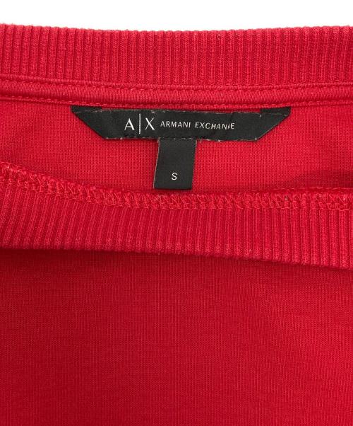 ARMANI EXCHANGE（アルマーニ エクスチェンジ）ARMANI EXCHANGE (アルマーニ エクスチェンジ) クルーネックスウェット レッド サイズ:Sの古着・服飾アイテム