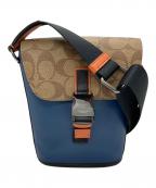COACHコーチ）の古着「ショルダーバッグ」｜ベージュ×ブルー