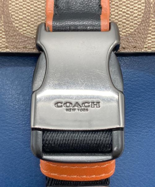 COACH（コーチ）COACH (コーチ) ショルダーバッグ ベージュ×ブルーの古着・服飾アイテム