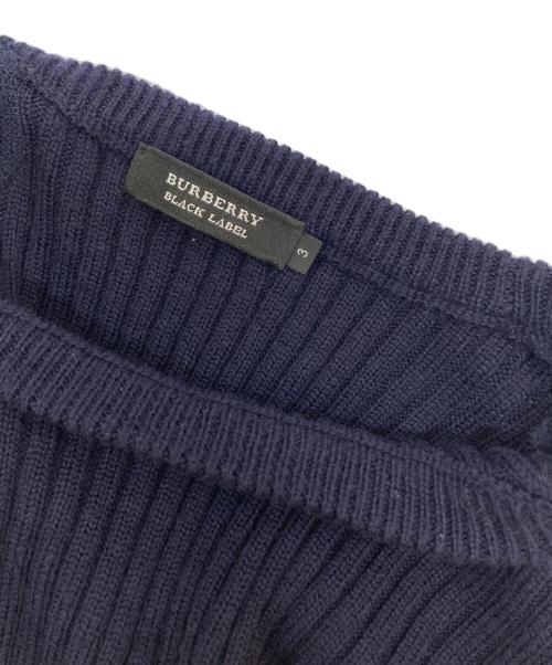 BURBERRY BLACK LABEL（バーバリーブラックレーベル）BURBERRY BLACK LABEL (バーバリーブラックレーベル) エルボーパッチニット ネイビー サイズ:SIZE 3の古着・服飾アイテム