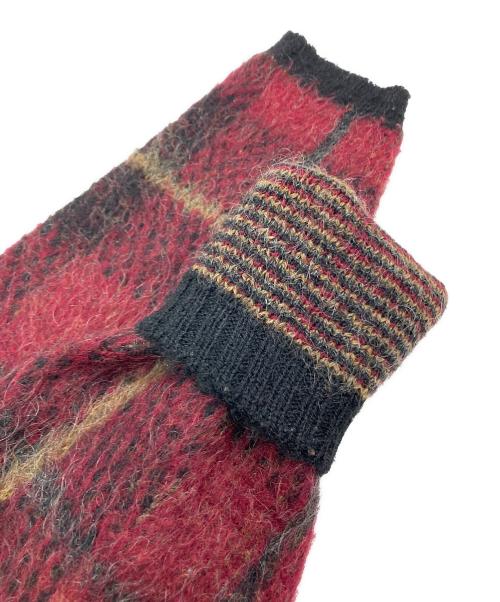 REVERE（リヴィア）REVERE (リヴィア) ヴィンテージVネックニット ブラック×レッド サイズ:Ⅿの古着・服飾アイテム