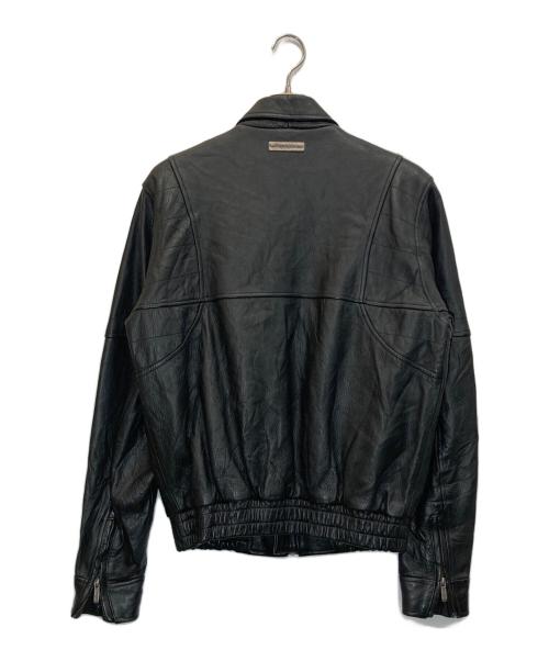 HARLEY-DAVIDSON（ハーレーダビッドソン）HARLEY-DAVIDSON (ハーレーダビッドソン) 襟付きレザージャケット ブラック サイズ:Sの古着・服飾アイテム