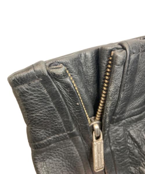 HARLEY-DAVIDSON（ハーレーダビッドソン）HARLEY-DAVIDSON (ハーレーダビッドソン) 襟付きレザージャケット ブラック サイズ:Sの古着・服飾アイテム