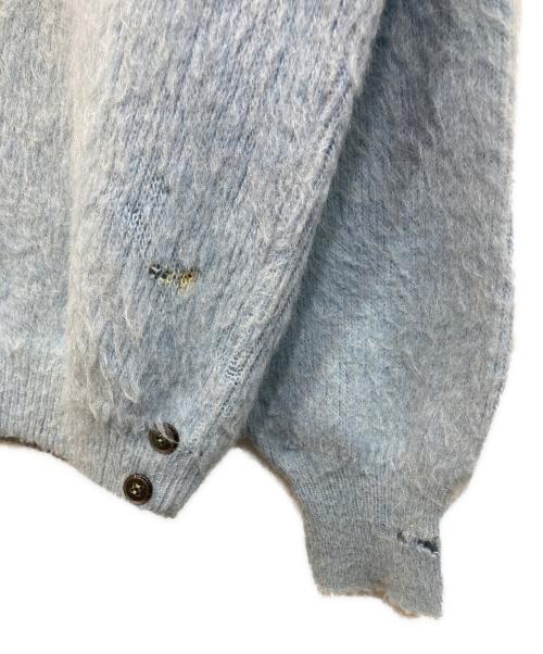 ashmead（-）ashmead (-) ヴィンテージボロモヘアブレンドカーディガン ブルー サイズ:Lの古着・服飾アイテム