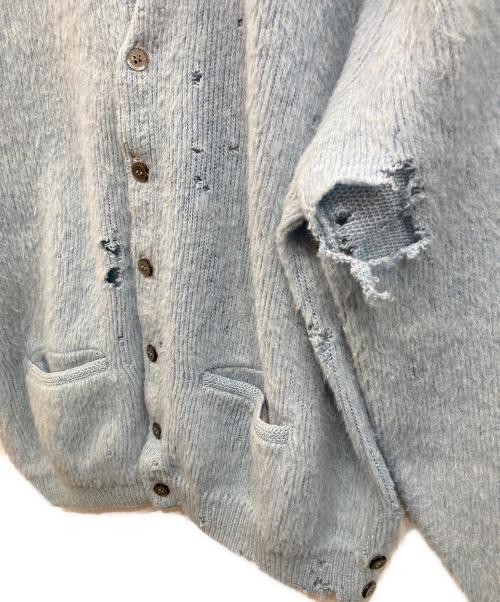 ashmead（-）ashmead (-) ヴィンテージボロモヘアブレンドカーディガン ブルー サイズ:Lの古着・服飾アイテム