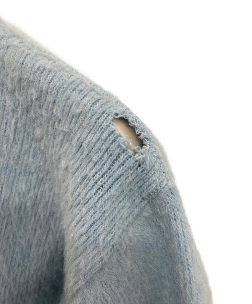 ashmead（-）ashmead (-) ヴィンテージボロモヘアブレンドカーディガン ブルー サイズ:Lの古着・服飾アイテム