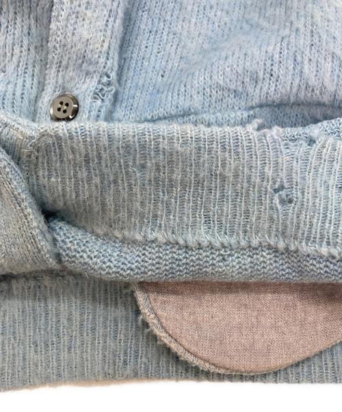 ashmead（-）ashmead (-) ヴィンテージボロモヘアブレンドカーディガン ブルー サイズ:Lの古着・服飾アイテム