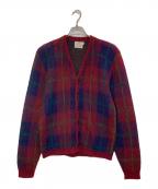 CAMPUSキャンパス）の古着「ヴィンテージモヘアブレンドカーディガン」｜レッド×ネイビー