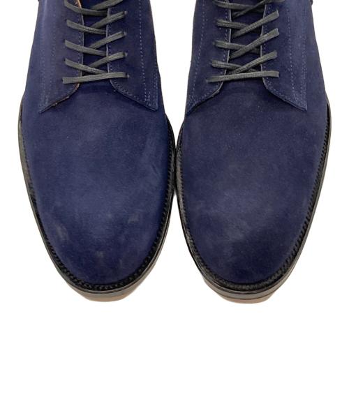yoshiharu hasegawa（ヨシハル ハセガワ）yoshiharu hasegawa (ヨシハル ハセガワ) Plain-toe Raceup Boots W sole ネイビー サイズ:8の古着・服飾アイテム