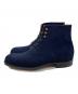 yoshiharu hasegawa (ヨシハル ハセガワ) Plain-toe Raceup Boots W sole ネイビー サイズ:8：15000円