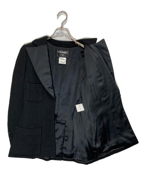 CHANEL（シャネル）CHANEL (シャネル) ツイードジャケット ブラック サイズ:40の古着・服飾アイテム