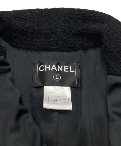 CHANEL（シャネル）CHANEL (シャネル) ツイードジャケット ブラック サイズ:40の古着・服飾アイテム