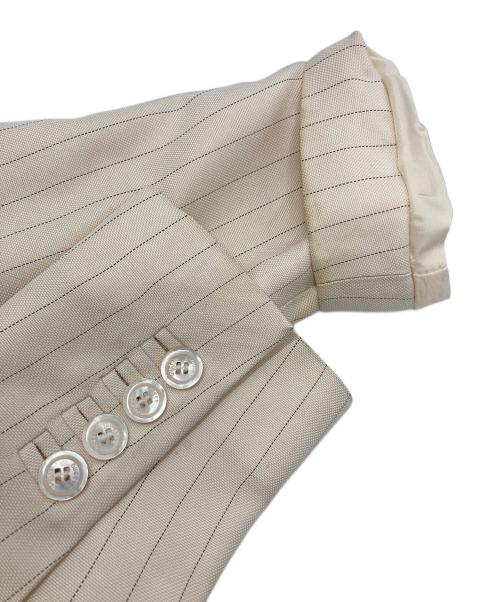 GUCCI（グッチ）GUCCI (グッチ) ストライプテーラードジャケット ベージュ サイズ:40の古着・服飾アイテム