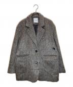 CLANEクラネ）の古着「MIX SHAGGY OVER TAILORED JACKET」｜ブラウン