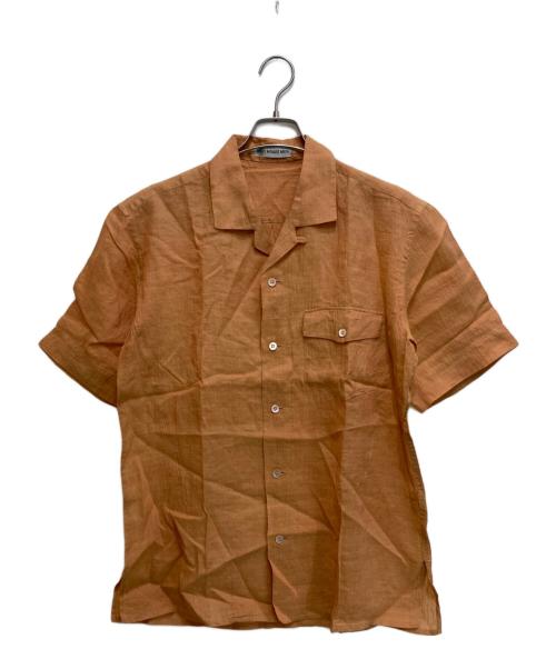 ISSEY MIYAKE MEN（イッセイミヤケメン）ISSEY MIYAKE MEN (イッセイミヤケメン) リネンオープンカラーシャツ オレンジ サイズ:Ⅿの古着・服飾アイテム