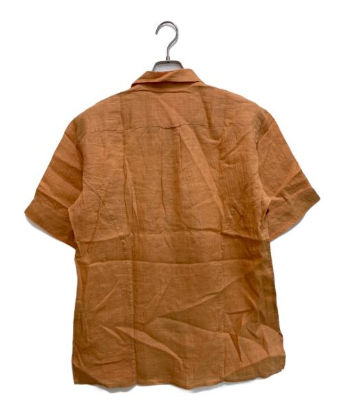ISSEY MIYAKE MEN（イッセイミヤケメン）ISSEY MIYAKE MEN (イッセイミヤケメン) リネンオープンカラーシャツ オレンジ サイズ:Ⅿの古着・服飾アイテム