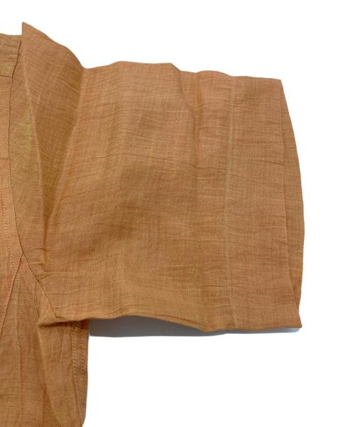 ISSEY MIYAKE MEN（イッセイミヤケメン）ISSEY MIYAKE MEN (イッセイミヤケメン) リネンオープンカラーシャツ オレンジ サイズ:Ⅿの古着・服飾アイテム