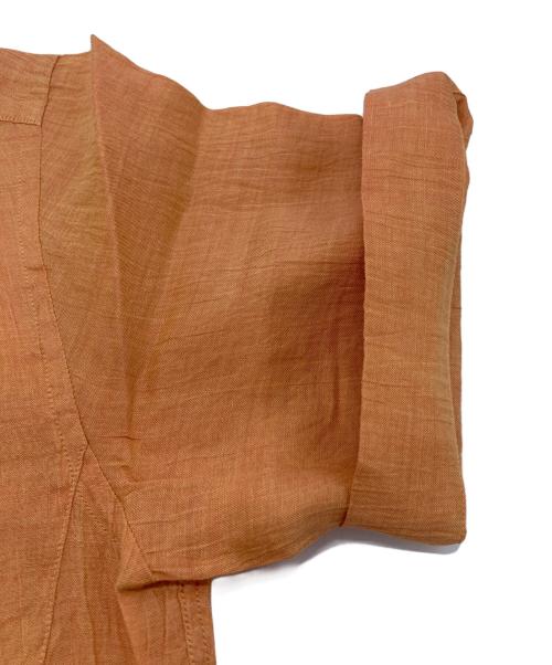 ISSEY MIYAKE MEN（イッセイミヤケメン）ISSEY MIYAKE MEN (イッセイミヤケメン) リネンオープンカラーシャツ オレンジ サイズ:Ⅿの古着・服飾アイテム