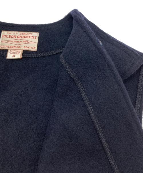 FILSON GARMENT（フィルソン ガーメント）FILSON GARMENT (フィルソン ガーメント) MACKINAW WOOL VEST ネイビー サイズ:XLの古着・服飾アイテム