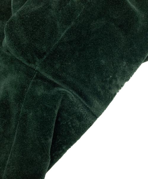 KOLOR（カラー）KOLOR (カラー) ベルベットジップヘムスラックスパンツ グリーン サイズ:SIZE 4の古着・服飾アイテム