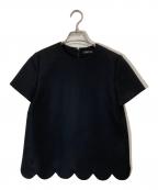 YOKO CHANヨーコチャン）の古着「ヘムスカラッププルオーバー」｜ブラック