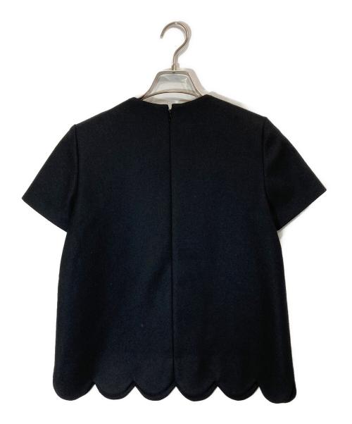 YOKO CHAN（ヨーコチャン）YOKO CHAN (ヨーコチャン) ヘムスカラッププルオーバー ブラック サイズ:38の古着・服飾アイテム