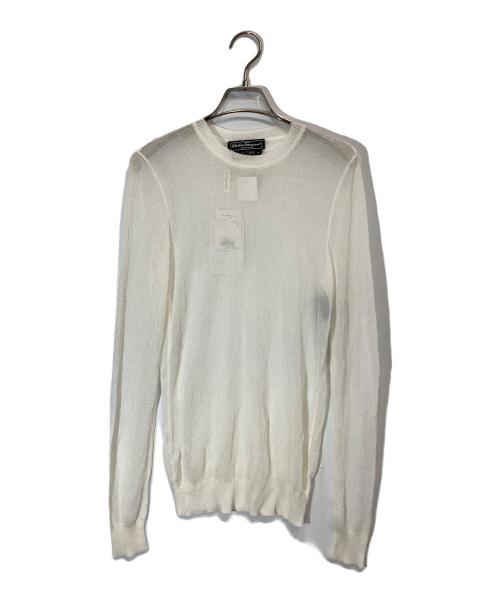 Salvatore Ferragamo（サルヴァトーレ フェラガモ）Salvatore Ferragamo (サルヴァトーレ フェラガモ) シースルーニット ホワイト サイズ:Sの古着・服飾アイテム