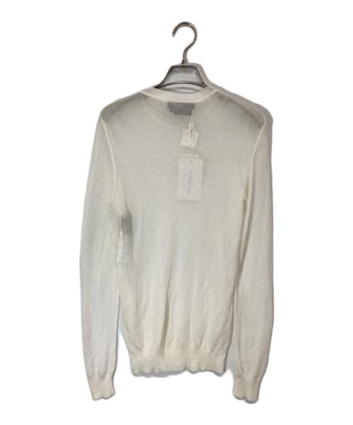 Salvatore Ferragamo（サルヴァトーレ フェラガモ）Salvatore Ferragamo (サルヴァトーレ フェラガモ) シースルーニット ホワイト サイズ:Sの古着・服飾アイテム