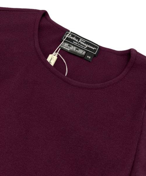 Salvatore Ferragamo（サルヴァトーレ フェラガモ）Salvatore Ferragamo (サルヴァトーレ フェラガモ) ノースリーブニットワンピース パープル サイズ:XSの古着・服飾アイテム