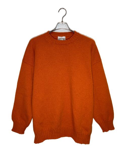 Jamieson's of Shetland（ジャミーソンズオブシェトランド）Jamieson's of Shetland (ジャミーソンズオブシェトランド) シェットランドウールニット オレンジ サイズ:XLの古着・服飾アイテム
