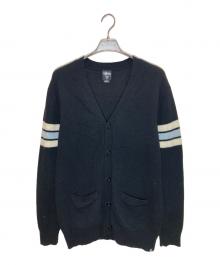 stussy（ステューシー）の古着「Vネックカーディガン」｜ブラック
