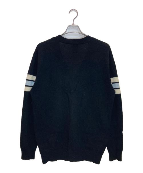 stussy（ステューシー）stussy (ステューシー) Vネックカーディガン ブラック サイズ:SIZE Lの古着・服飾アイテム