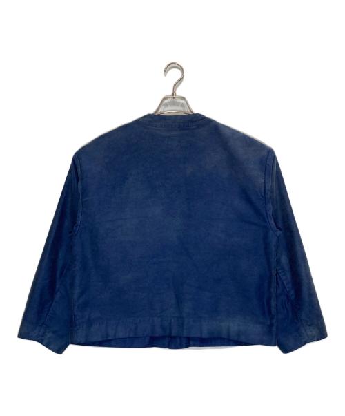 Porter Classic（ポータークラシック）Porter Classic (ポータークラシック) MOLESKIN NO-COLLAR JACKET ネイビー サイズ:Sの古着・服飾アイテム
