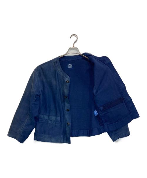 Porter Classic（ポータークラシック）Porter Classic (ポータークラシック) MOLESKIN NO-COLLAR JACKET ネイビー サイズ:Sの古着・服飾アイテム