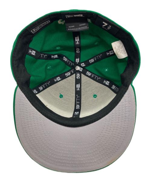 New Era（ニューエラ）New Era (ニューエラ) Supreme (シュプリーム) World Famous Box Logo グリーン サイズ:SIZE 58.7CMの古着・服飾アイテム