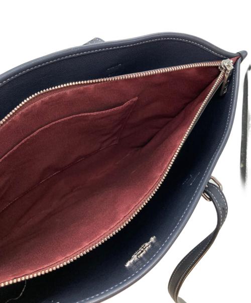 COACH（コーチ）COACH (コーチ) モリー トート シグネチャー ジャカード ウィズ ストライプ ネイビー サイズ:-の古着・服飾アイテム