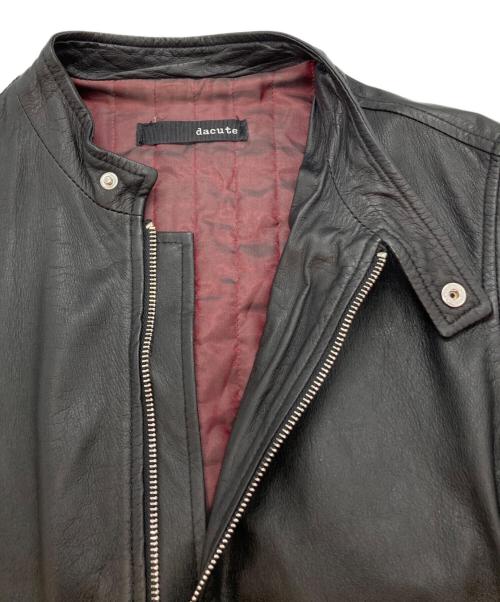DACUTE（ダクテ）DACUTE (ダクテ) シングルライダースジャケット ブラック サイズ:46の古着・服飾アイテム