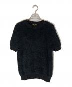 DRAWERドゥロワー）の古着「3Gコットンへアリーニット」｜ブラック