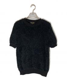 DRAWER（ドゥロワー）の古着「3Gコットンへアリーニット」｜ブラック