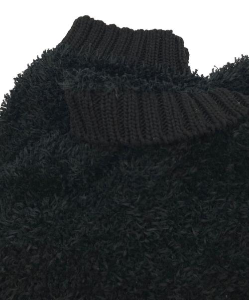DRAWER（ドゥロワー）Drawer (ドゥロワー) 3Gコットンへアリーニット ブラック サイズ:1の古着・服飾アイテム